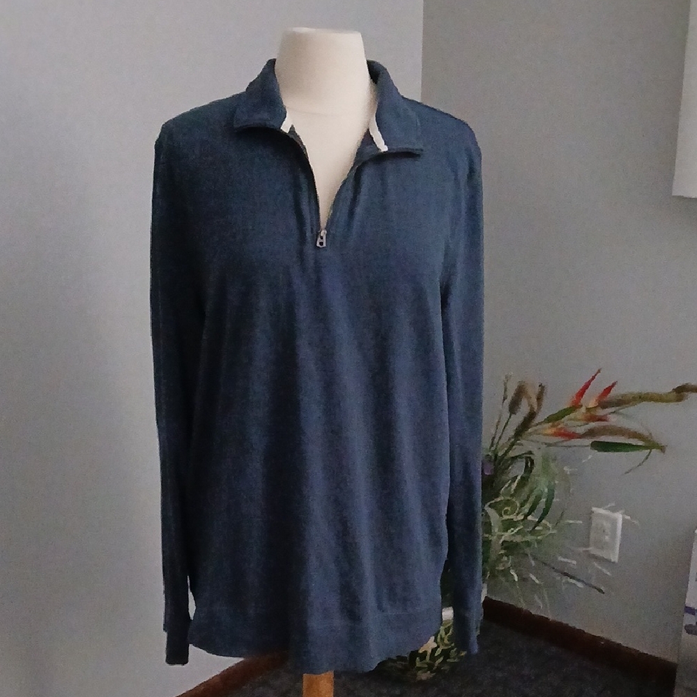 Sonoma Men's Deep Blue Zip-Up Sweater